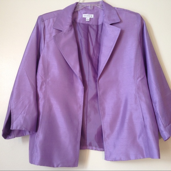 Susan Graver purple jacket size Large, fully lined - Picture 6 of 8